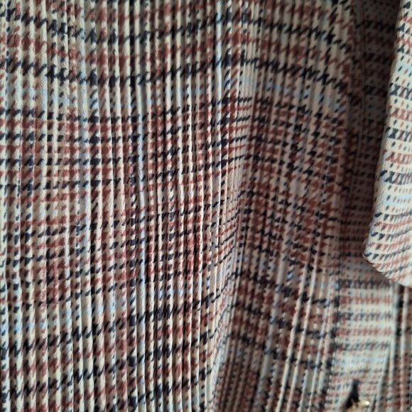 Zara Brown Plaid Flowy Blouse - Picture 4 of 13